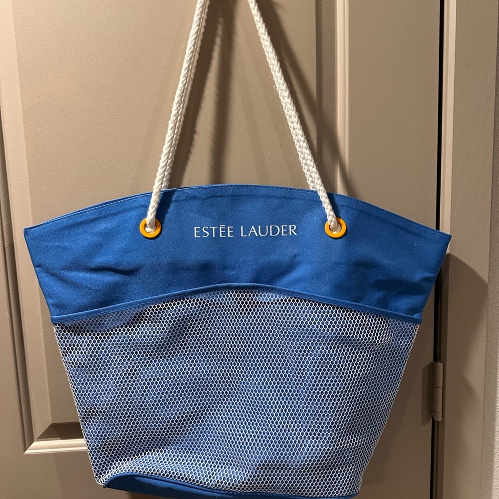 Estée Lauder Blue and White Tote Bag